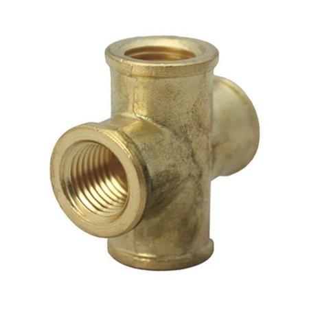 SWIVEL PRO SERIES 0.5 in. Lead Free Brass Pipe Cross Fitting SW148850